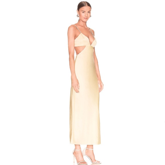 NEW SIGNIFICANT OTHER REVOLVE YELLOW CUTOUT MAXI DRESS - Picture 4 of 8